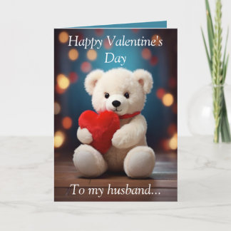 Teddy Bear Valentine's Card for Husband