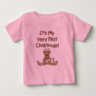 Teddy Bear Very First Christmas  Baby T-Shirt