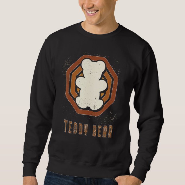 Teddy Bear Vintage Retro Classic Love Sweatshirt (Front)
