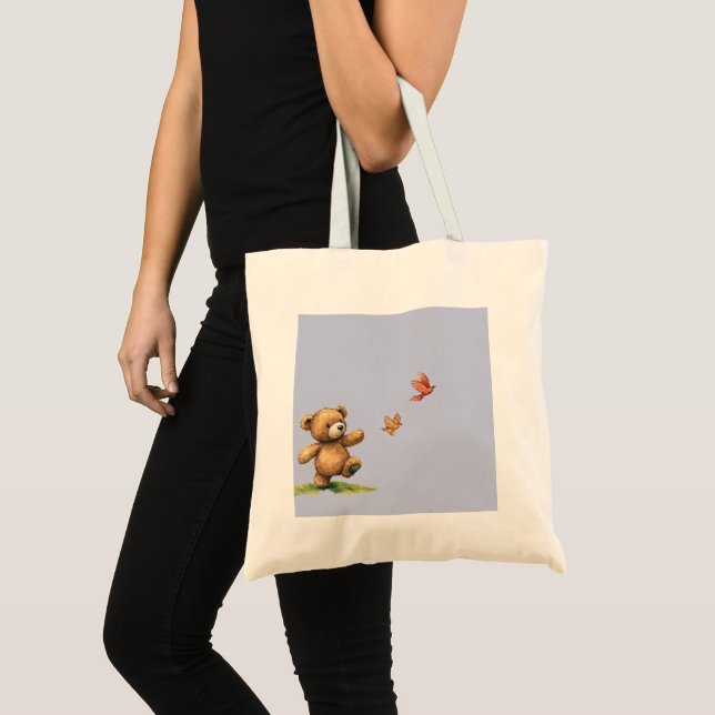 TEDDY BEAR WALKING Mug Tote Bag (Front (Product))