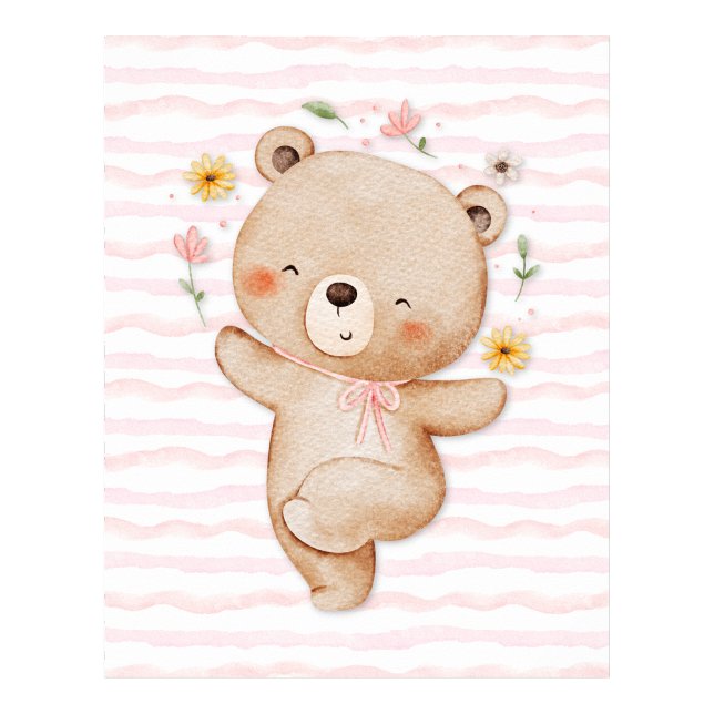 Teddy bear wall art poster Happy dance poster (Teddy bear wall art poster Happy dance poster)