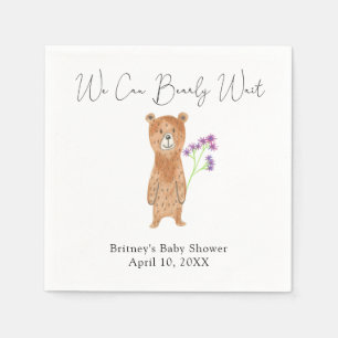 Teddy bear - we can bearly wait napkin