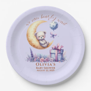 Teddy Bear We Can Bearly Wait  Paper Plate