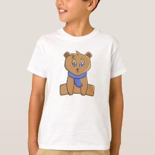 Teddy bear wearing a blue scarf T-Shirt