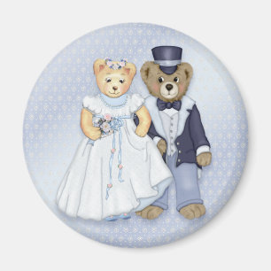 Teddy Bear Wedding - Customise Magnet