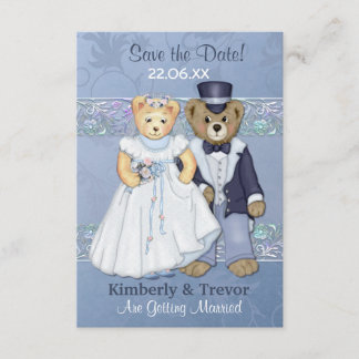 Teddy Bear Wedding Save The Date Invitation