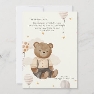 Teddy Bear Welcome Baby Card