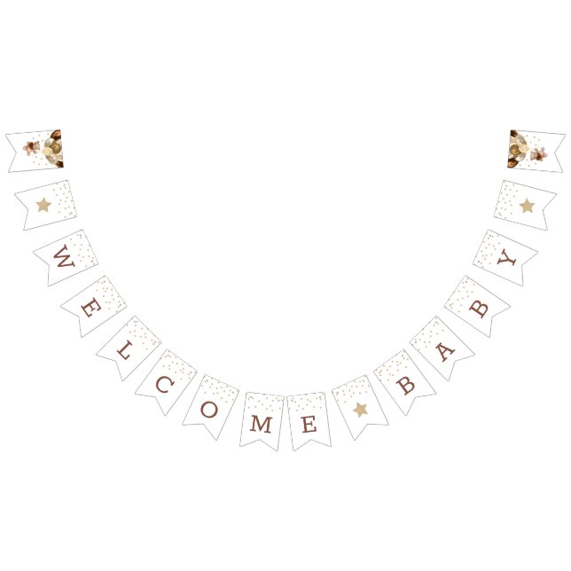 Teddy Bear Welcome Baby Shower bunting banner (All)