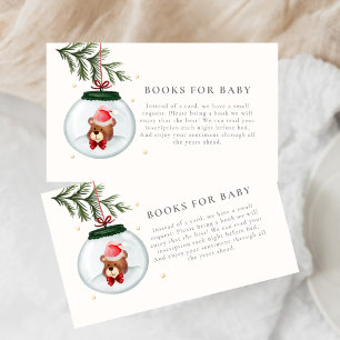 Teddy Bear Winter Baby Shower Books For Baby Enclosure Card