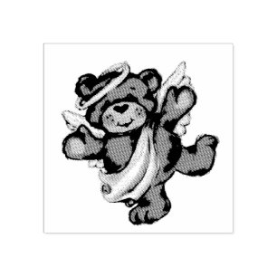 Teddy Bear with Angel Wings Stamp