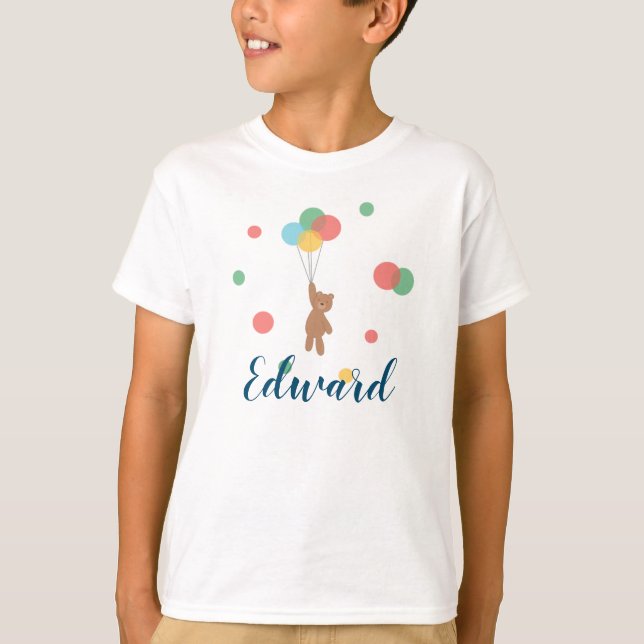 Teddy Bear with Balloons   T-Shirt (Front)