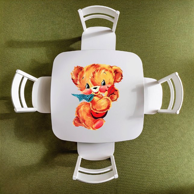 Teddy Bear With Banjo Child's Decoupage Design Tissue Paper (Creator Uploaded)
