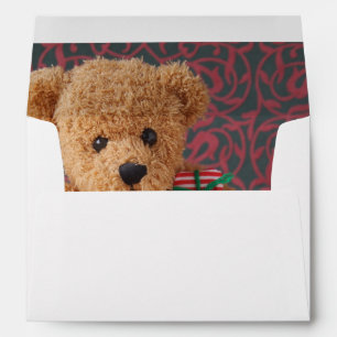 Teddy bear with many Christmas gifts Envelope