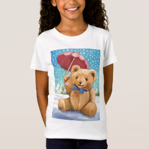 Teddy Bear with Parasol Christmas - Customised T-Shirt