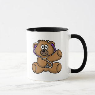 Teddy Bear with Stethoscope Personalise Name Mug