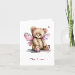 Teddy Bear with Wings Thank You Card