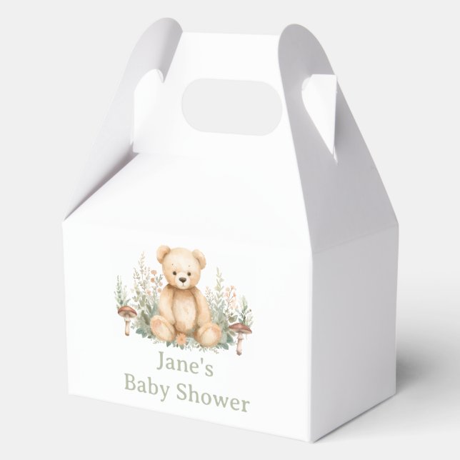 Teddy Bear Woodland Gift Box Sage (Front)