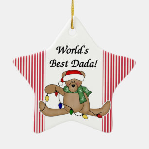 Teddy Bear World's Best Dada Ornament
