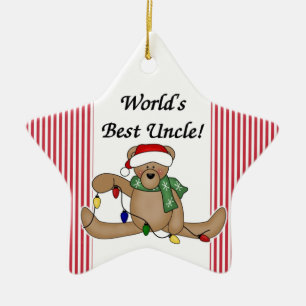 Teddy Bear World's Best Uncle Ornament