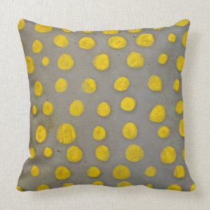 Teddy Bear / Yellow Polka Dots Cushion