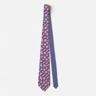 Teddy bears and candy pattern tie