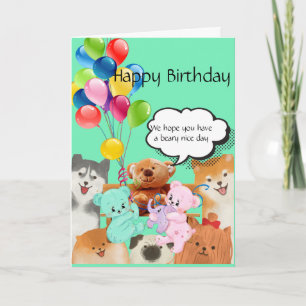 Teddy Bears & Balloons Card