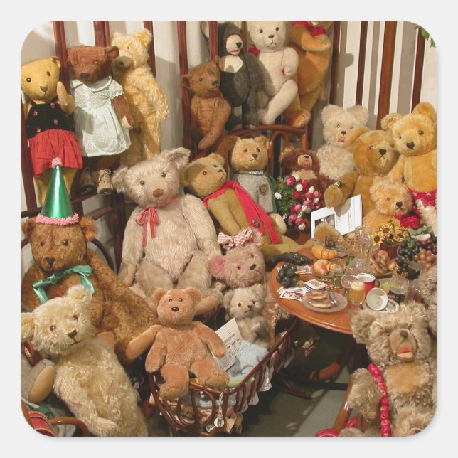 Teddy Bears Collectors Paradise Square Sticker (Front)