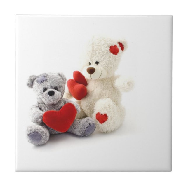Teddy Bears Have Hearts Ceramic Tile (Front)