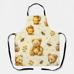 Teddy Bears Honey Bees Nursery Pattern Apron
