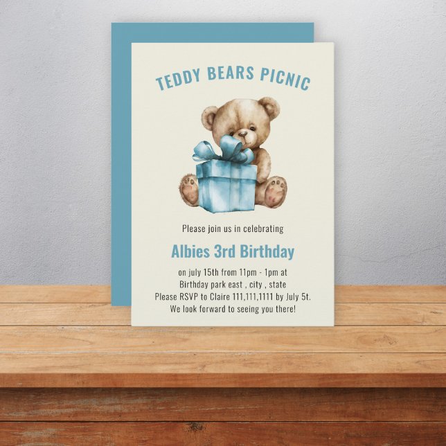 Teddy bears picnic birthday invitation  (Creator Uploaded)
