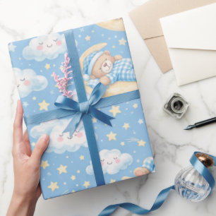 Teddy Bears Sleeping On the Moon Wrapping Paper