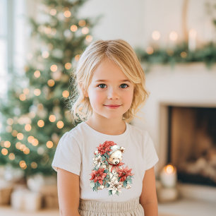 Teddy bears under a beautiful New Year's tree Baby T-Shirt