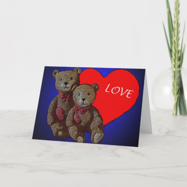Teddy Bears Valentine's Day Card (Front)