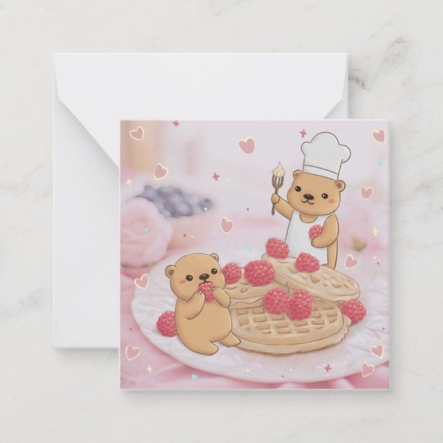 Teddy Bears & Waffles Card (Front)