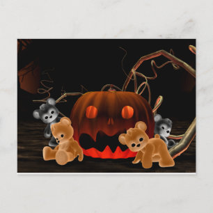 Teddy Bearz Halloween Postcard