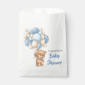Teddy Boy Baby Shower -White Favour Bags