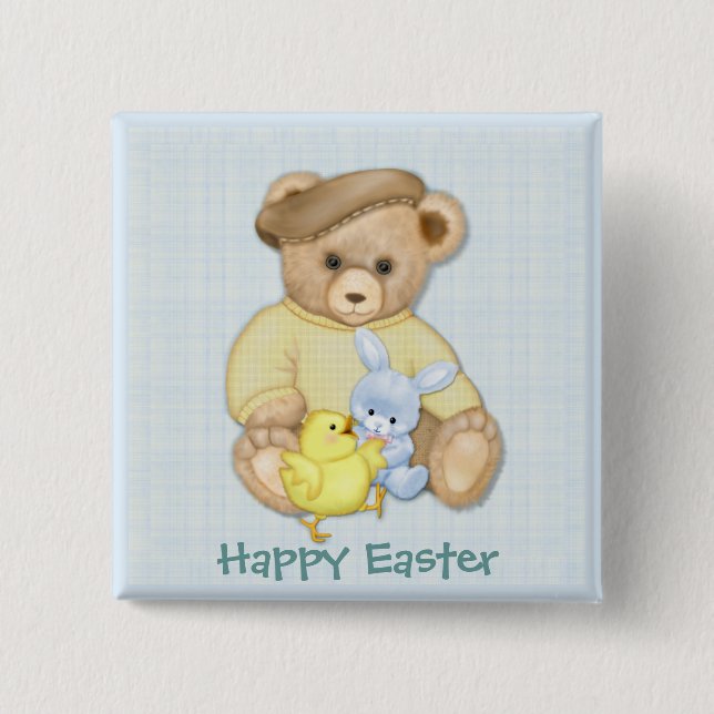 Teddy Boy - Easter 15 Cm Square Badge (Front)
