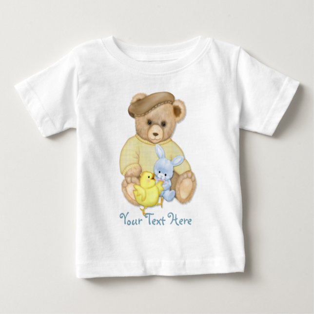 Teddy Boy Easter Baby T-Shirt (Front)