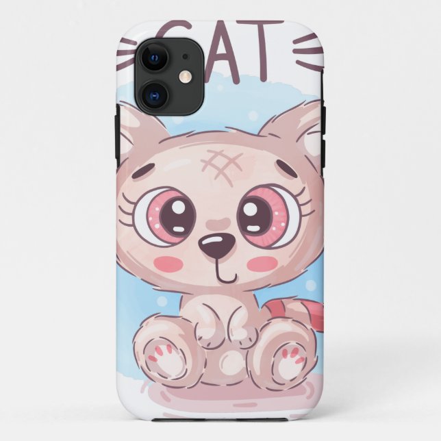 Teddy Cute Cat Case-Mate iPhone Case (Back)