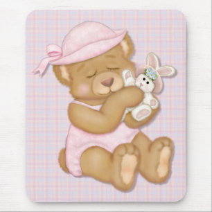 Teddy Girl Easter Mouse Pad