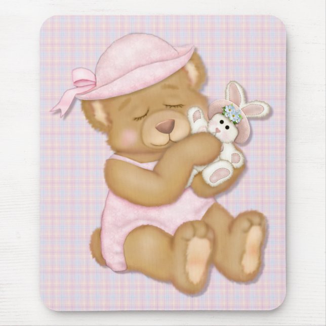 Teddy Girl  Easter Mouse Pad (Front)