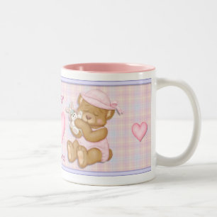 Teddy Girl - Easter Two-Tone Coffee Mug