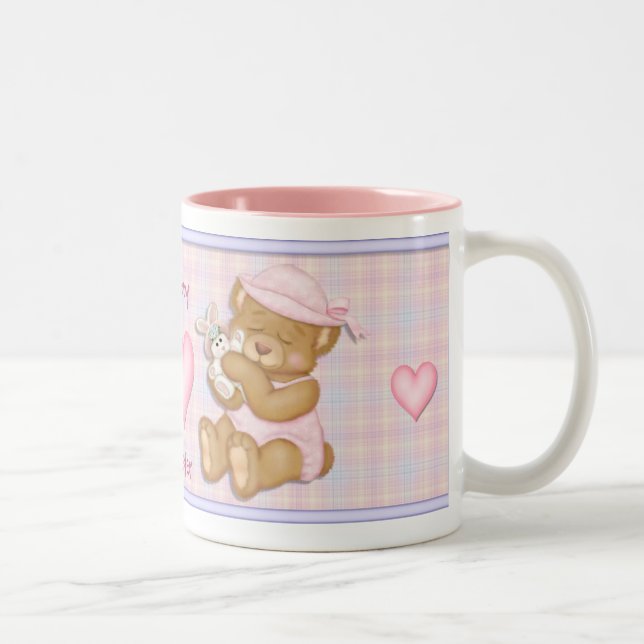 Teddy Girl - Easter Two-Tone Coffee Mug (Right)
