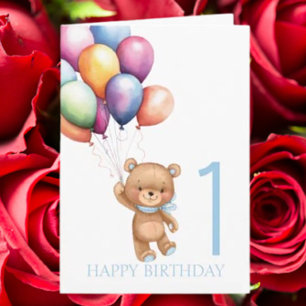 Teddy  Little One’s First Birthday Card