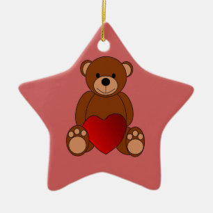 Teddy Love Ceramic Tree Decoration
