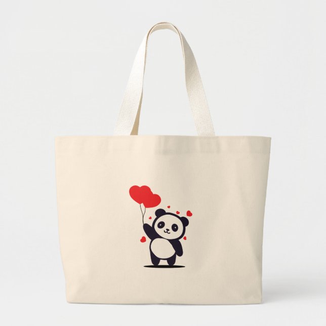 Teddy Love Large Tote Bag (Front)