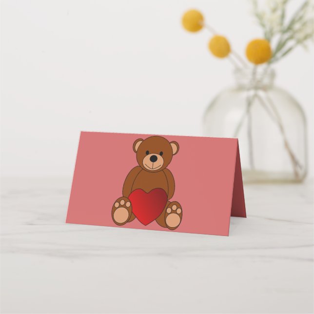 Teddy Love Place Card (Front)