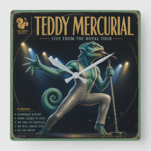 Teddy Mercurial; a Parody Square Wall Clock