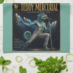 Teddy Mercurial Album; a Parody Tea Towel
