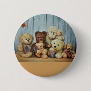 Teddy mit Freunde 6 Cm Round Badge